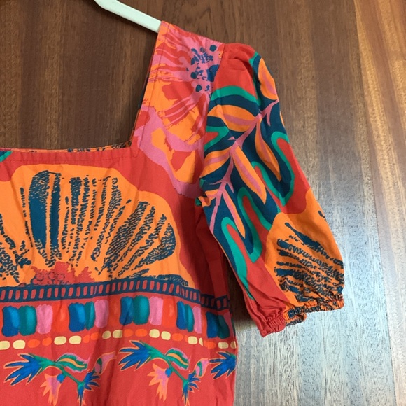 NEW MAUDE VIVANTE aria dress red floral abstract - Picture 3 of 11